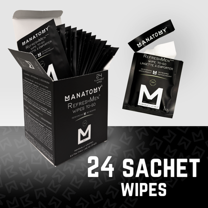 RefreshMen Wipe To-Go Sachets – Instant Freshness