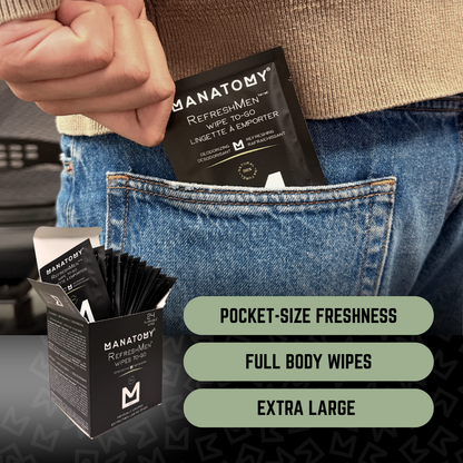 RefreshMen Wipe To-Go Sachets – Instant Freshness